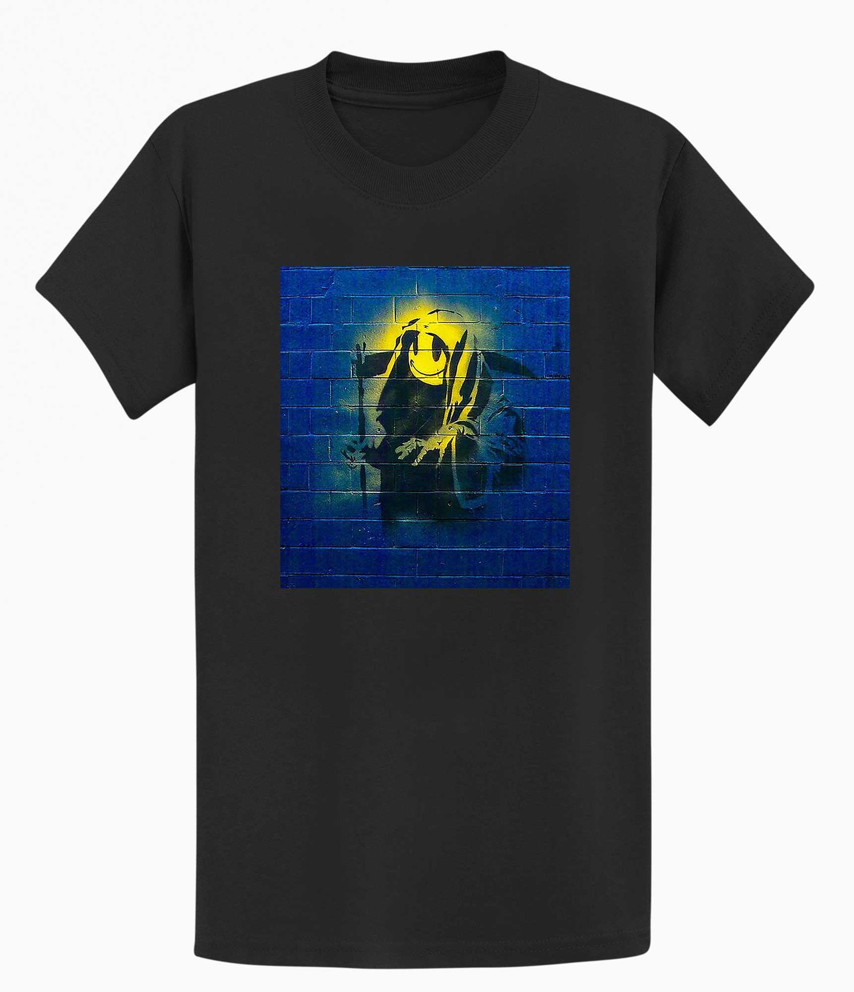 Image of Banksy Unisex T-shirt  - Smiley Reaper Banksy-Apparel